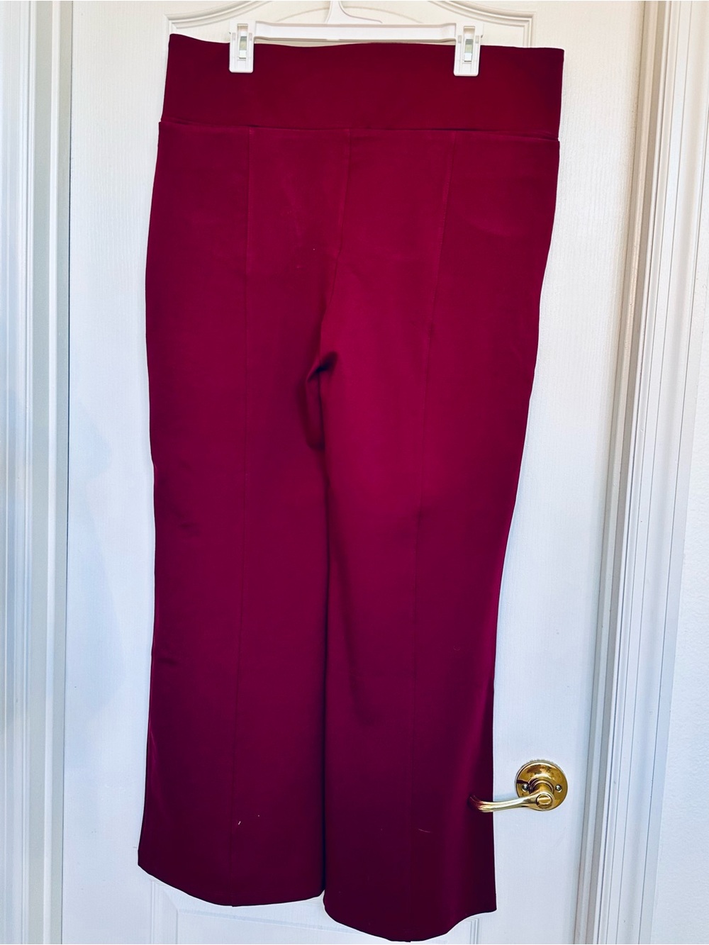 Betabrand Women’s Straight Leg Pants in Deep Berry